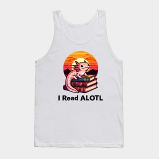 Kawaii Axolotl Book Lover Gifts Tank Top